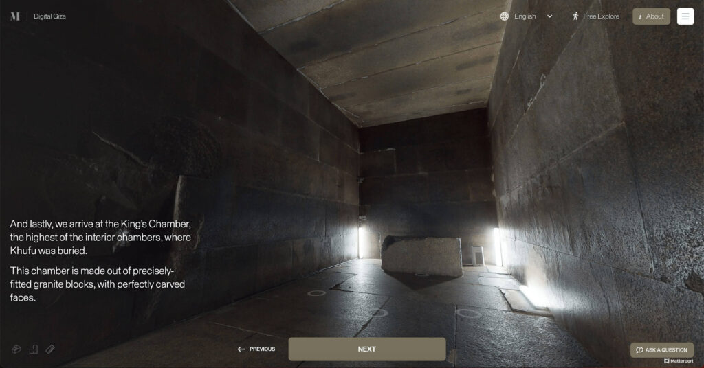 Inside the Great Pyramid in VR