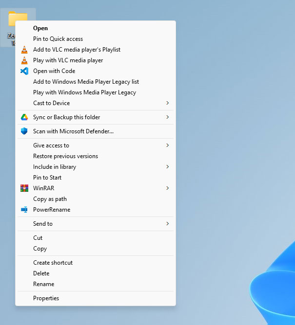 windows 11 old context menu